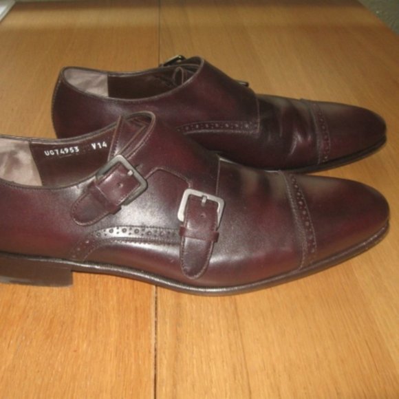 Salvatore Ferragamo Brown Brighton Tramezza Double-Monk Leather Loafers - Picture 1 of 6